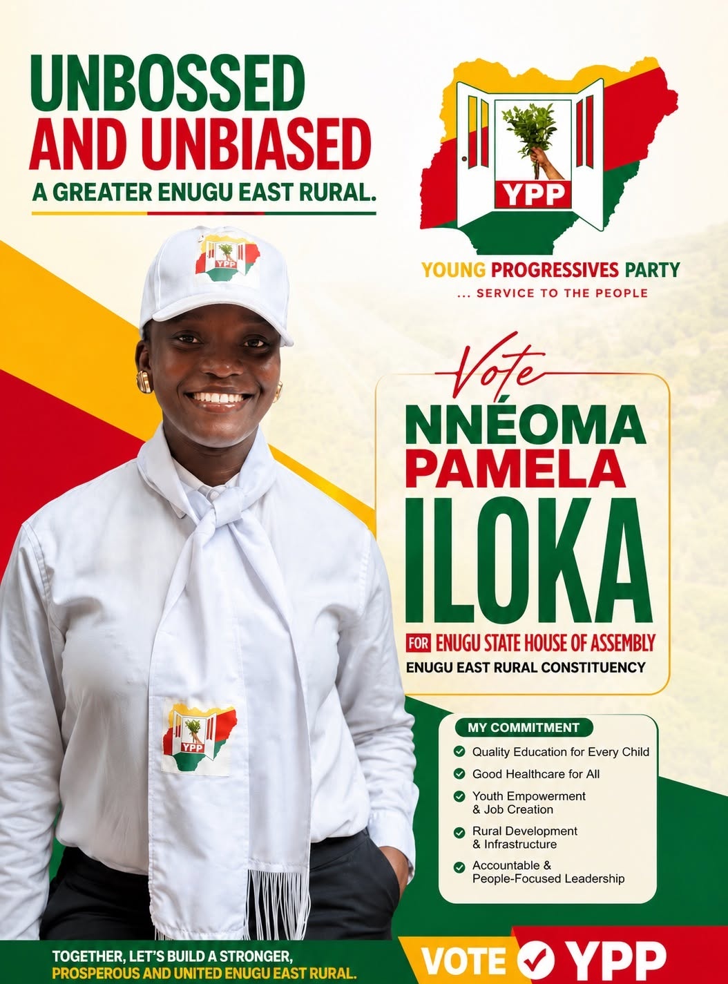 Pamela Iloka campaign commitments poster